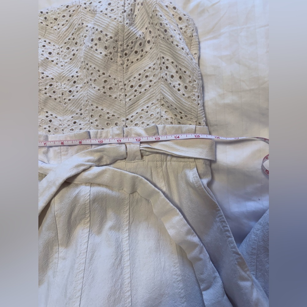 Free People Expedition Eyelet Jumpsuit Bohemian Romantic 100% Cotton Size XL - Picture 7 of 12